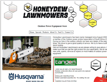Tablet Screenshot of honeydewlawnmowers.co.za